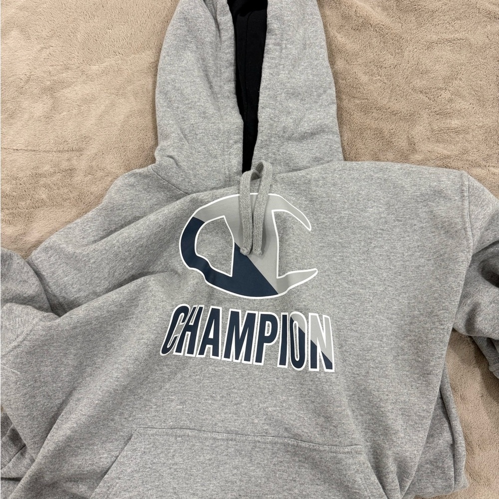 Champion Gray Hoodie Fleece Hoodie
